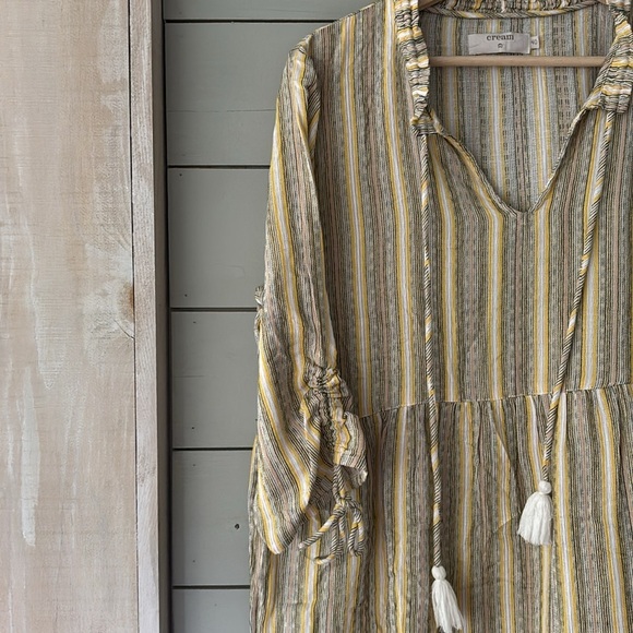 Cream Tassel Striped Dress – Size 40 (US M) - Picture 4 of 7